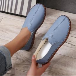 Casual Shoes 2024 Spring Ladies Flat-soled Elderly Retro Loafers Black Women's Fashion All-match Temperament Shallow Mouth