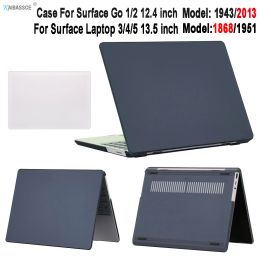 Cases Crystal /Matte Laptop Case For Microsoft Surface Laptop Go1/2 12.4inch 1943 3710 2022 3/4/5 13.5inch 1868 1951 Laptop Case Shell
