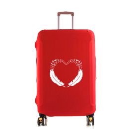 Luggage Protective Cover Travel Suitcase Elastic Dust Cases for 18-28 Inches Feather Pattern Trolley Case Travel Accessories