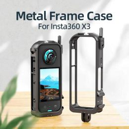 Parts For Insta360 X3 Camera Case Metal Rabbit Cage For Insta360 X3 Protective Expansion Frame Accessories Action Camera Mount Border