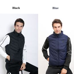 Plus Size S-6XL Heating Vest 2/4/8/9 Zones Heated Vest Men Women Usb Heated Jacket Thermal Clothing Hunting Vest Winter Heating