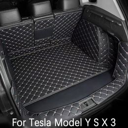 Car Trunk Mat Floor Mat Set Fully Surrounded Foot Pad Car Waterproof Non-Slip TPE XPE For Tesla Model 3 Model Y Model S Model X