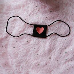 Women Anime Cosplay Costume Eyeshade Heart Embroidery Single Eye Mask Blindfold