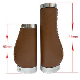 Bicycle Grips Mountain Bike Leather Grip Bicycle Handle Riding Non-slip Grip Cover Universal Lockable Handle Riding Accessories