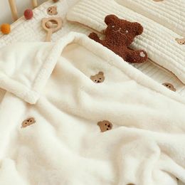 Blankets MILANCEL Autumn Baby Blanket Warm Born Soft Velvet Infant Wrapping
