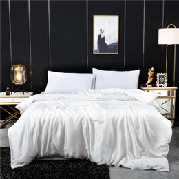 Natural Silk Duvet Cover Solid Colour Quilt Cover High-Grade Queen King Size Comforter Cover 200x200 Bedding Cover