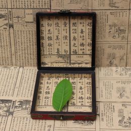 Antique Chinese Storage Box Square Box Classic Jewelry Packing Box Wooden PU Box Antique Portable Home Storage Box Gifts