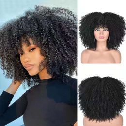 More than 30 colors of explosive wig headbands small curly fluffy short curly kinky high-temperature silk