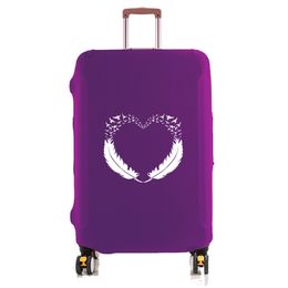 Travel Luggage Cover Elasticity Luggage Protective Covers Suitable for 18-32 Inch Feather Print Trolley Case Suitcase Dust Cover