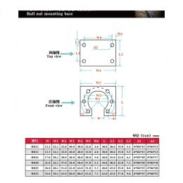 1pc Ballscrew Nut Housing Seat Mount Bracket Holder HD16 For Sfu1605 1204 black aluminium Ball Screw Bolt Set CNC parts