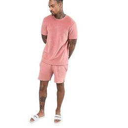 Latest Men Casual Tracksuit Summer Outfits T-shirts and Shorts Running Jogging Sports Suit Set