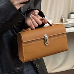 2023 new niche handbag light luxury bag frosted flip small square bag genuine suede frosted womens bag