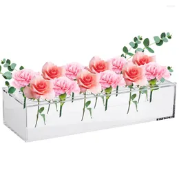 Vases Wedding Decoration Family Dining Rectangular Modern Acrylic Table Transparent Vase