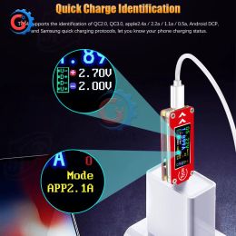 TC64 QC2.0 QC3.0 Type-C color LCD USB Voltmeter Ammeter Voltage Current Meter Multimeter Battery Charger Power Bank USB Tester