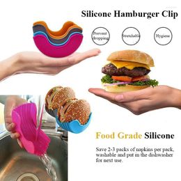 Table Mats Reusable Burger Holder Hamburger Tools Fixed Rack Silicone Shelf Storage Kitchen Accessories