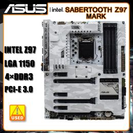 Motherboards 1150 Motherboard Asus SABERTOOTH Z97 MARK S Motherboard DDR3 32GB Intel Z97 SATA 3 USB3.0 PCIE 3.0 ATX For Core i34330 cpus