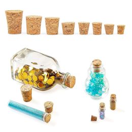 5/10pcs Conical Glass Bottle Stopper Home Brew Tapered Cork Bung Stopper Wine Bottle Corks Craft Arts bottl cap