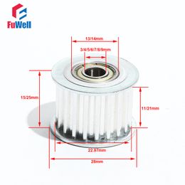 T5-15T Idler Pulley With/Without Teeth Idler T5 15Teeth Timing Pulley 11/21mm Belt Width 3/4/5/6/7/8mm Bore Idle Bearing Pulley