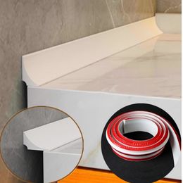 Silicone Water Stopper Strip Bathroom Shower anti flood barrier self-adhesive Seal tape for Countertop Gap wall corner protector