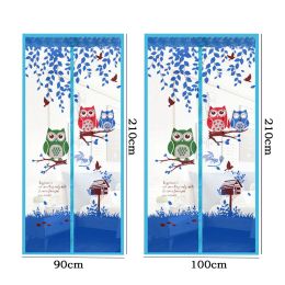 90/100*210cm Magnetic Screen Door Curtain Anti-Mosquito Net Fly Insect Screen Automatic Closing Custom Size