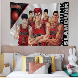 Slam Dunk Japanese Anime Wall Tapestry Hanging Tarot Hippie Wall Rugs Dorm Cheap Hippie Wall Hanging