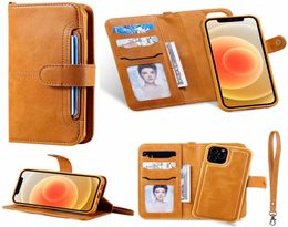 Flip Folio Cases for iPhone 12 Mini 11 Pro Max XR XS X 7 8 Plus Detachable Leather Wallet Phone Case Magnetic Cover5808892