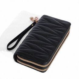 women's tassel lg wallet, wallet, busin card holder, double zipper, PU leather clutch, luxury wallet and phe bag Y9ZZ#