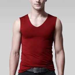 Men Ice Silk Seamless Tank Tops Underwear Mens Undershirt Male Bodyshaper Wrestling Fitness Mesh Breathable Singletss Shirts 240403