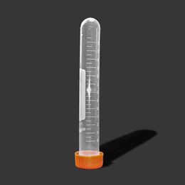 50Pcs 15ml Screw Cap Round Bottom Centrifuge Test Tube Laboratory Sample Analysis Vial Reagent Bottle