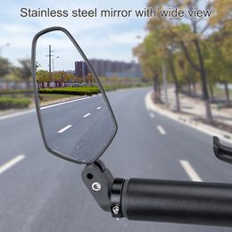 Bicycle Handlebar Rearview Mirror Mountain Bike Safe Mirror Adjustable Foldable Bike Mirror For Cycling Bike Accessories