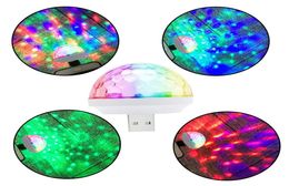 LED Effects Disco elfin Voice Control Selfpropelled Mini Stage Light Crystal Magic Ball USB Colorful night lamp Music Bulb1177981