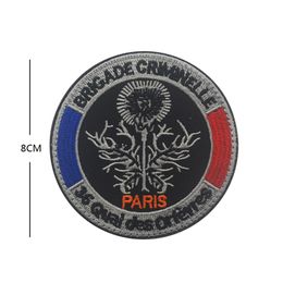 GIGN Gendarmerie Nationale BRI Franch Patches Embroidery military Tactical patch armband hook back for jacket