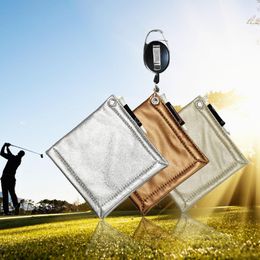 Retractable Buckle Accessories Waterproof Portable Useful Golf Cleaner Golf Ball Towel for Golf Lovers