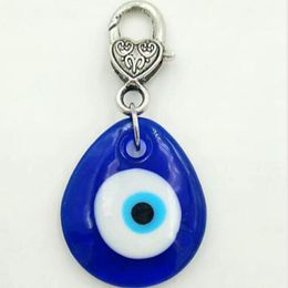 Fashion Jewellery Mixed style Turkish Blue Glass Evil Eye Charm Pendant Lucky Keychains Car Amulet Decoration Turkey Kabbalah-2338J