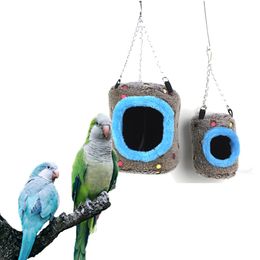 Winter Warm Birds Nest House Hammock Parrot Finch Cage Snuggle Hut Hideaway Cave for Hamster Guinea Pig Rabbit Budgies Parrits