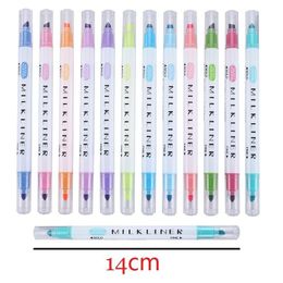 Multicolour Single/Double-end Highlighter Pen Pastel Liquid Marker Fluorescent Highlighters Watercolour Drawing Pen School 04428