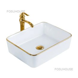 European Ceramic Bathroom Washbasin Thin Table Basin Hotel Bathroom Sinks Apartment Club Wash Basin Kitchen Washing Sinks Simple