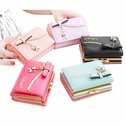 small Wallet Female Card Holder Hasp Purse Fi Women Lichee Cute Cat Wallet Bag Coin Bag Mey Purse Clutch Wallets femme j3a8#