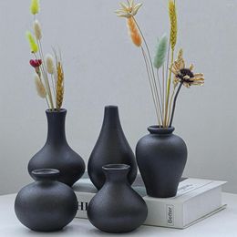 Vases 5PCS Modern Flower Vase White Ceramics Pot Basket Nordic Home Living Room Decoration Ornament Arrangement