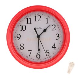 9 inch Silent Universal Round Wall Clock - AA Battery Operated - Colorful Analog Clock Great for Home Office