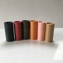 20Pcs 10/20/30/50/100ml Paper Jar Kraft Paper Box Round Cylinder Oil Bottle Packaging Cardboard Tube Cosmetic Box