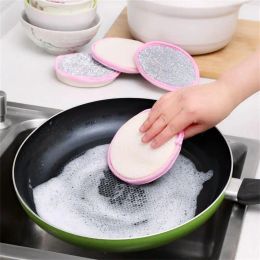 5Pcs Double Side Dishwashing Sponge Dish Washing Brush Pan Pot Dish Wash Sponges Household Cleaning Kitchen Tools