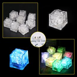 DIY Colourful Flash LED Ice Cubes Touch Sensitive Lights Festival Wedding Party Xmas Decor LED Night Glowing Light Drinking 1PC