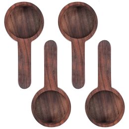 4 Pcs Wooden Coffee Spoon Handle Scoop Tablespoon Measure Spoon For Dessert Ground Beans Milk Powder Spice 240410