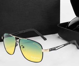 Sunglasses POLICE Luxury Brand Driving Night Vision Sunglasses UV400 Men Polarised Sun glasses for MenL231214