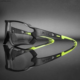 Outdoor Eyewear Brand Photochromic Outdoor Sports Sunglasses Mountain Bike Bicycle Riding Cycling Glasses Eyewear Gafas Ciclismo 1 Lens Y240410