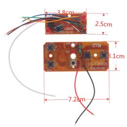 1 Set 2.4G 4CH RC Remote Control 27MHz Circuit PCB Transmitter And Receiver Board With Antenna Radio System For Car Truck Toy