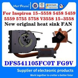 Pads New CPU Cooler Fan Heatsink For Dell Inspiron 155558 5458 5459 5559 5755 5758 V3558 Radiator 0243C6 243C6 DFS541105FC0T FG9V