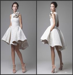 2022 White Lace Short Cocktail Dresses Juniors Evening Wear Elegant Hi Low Party traditional prom dresses9446919