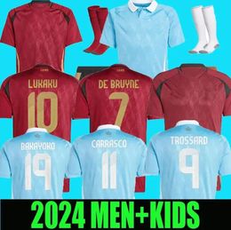BELGIum 24 25 Soccer Jersey DE BRUYNE LUKAKU DOKU 2024 Euro Cup National Team Football Shirt 2025 Men Kids Kit Set Home Away Train CARRASCO TIELEMANS